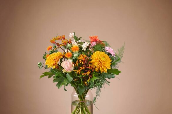 herfstboeket van topbloemen